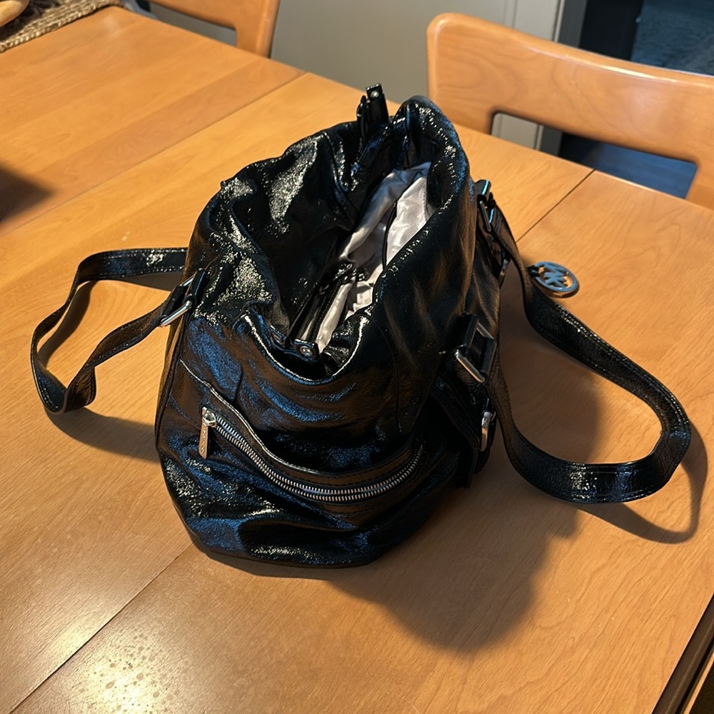 Michael Kors Black Patent Leather Satchel - Picture 4 of 16